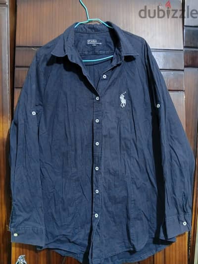 قميص اسود Polo By Ralph Lauren pure cotton shirt