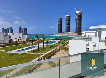 Two-bedroom chalet for sale – immediate occupancy, installments over 12 years in Mazarine El Alamein – North Coast –