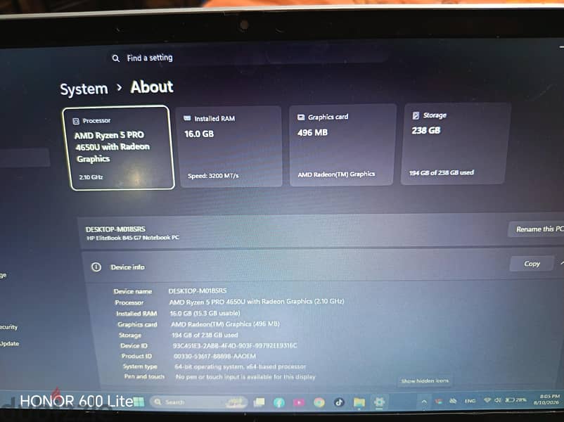 hp elitebook 845 g7 2