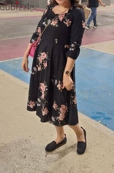 floral black dress