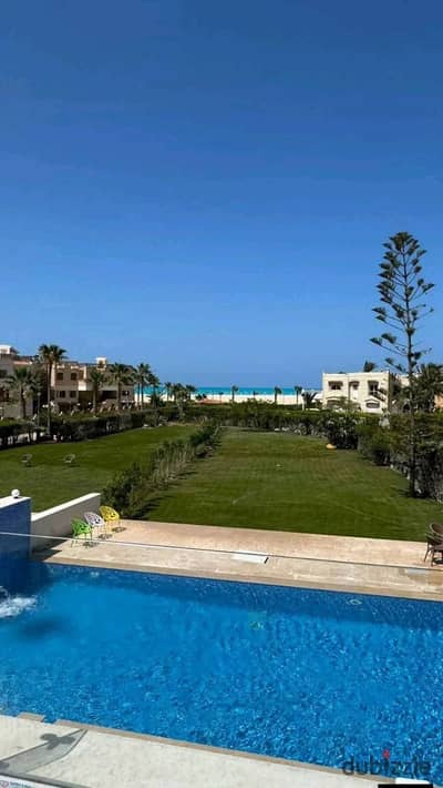 For rent in Marina 5, a villa first row to the sea, finished super luxuriously