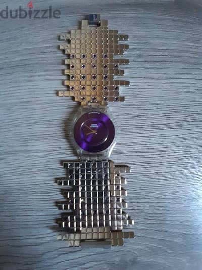 ساعه نسائي swatch stainless steel