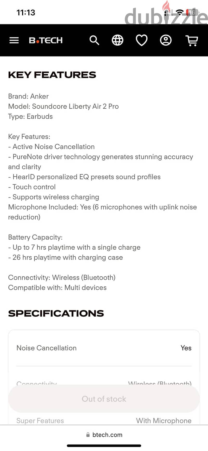 Anker sound core liberty 2 air pro 6