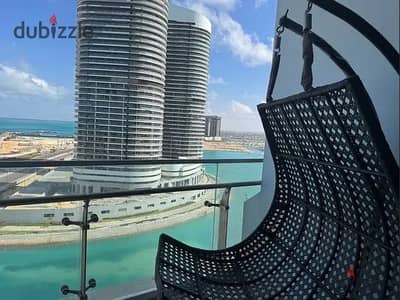 لسرعة البيع من وزارة الاسكان شقة استلام فوري متشطبة بالكامل بالتكييفات في ابراج العلمين 156 م دبل فيو عالبحر واللاجون جاهزة للمعاينة حالا عالمفتاح