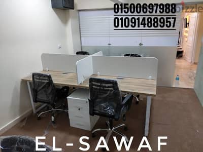 خلية عمل-ورك ستيشن خشب mdfاسباني- اثاث مكتبي-work station- partiton