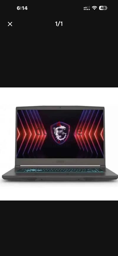 MSI GAMING LAPTOP NEW NEVER USED RTX4060 8gb, RAM16gb ,I513 “H”