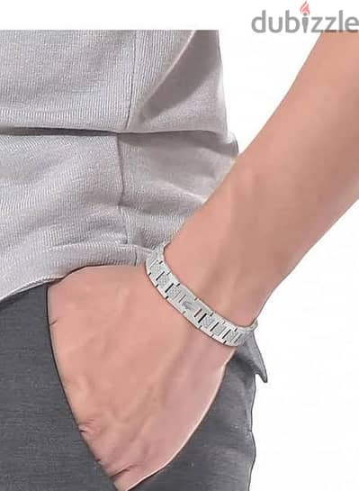 Silver Original Stanlis steel Lacoste bracelet