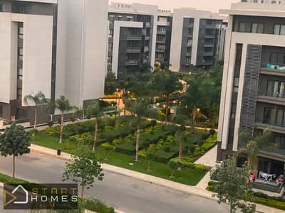 Fully furnished 3-bedroom apartment (145 sqm) for rent in Privado, Madinaty; features custom finishes and a direct park view.