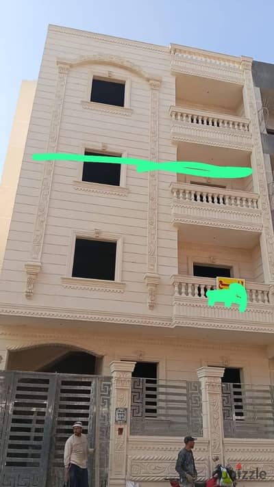 Apartment for sale in semi-finishing state in the clubs area in front of City Club, repeated second floor, front view