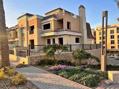 Corner townhouse villa for sale with 12-year installments in Prime Location, Sarai Compound, New Cairo, next to Madinaty.