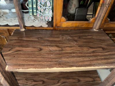 Wooden shelves