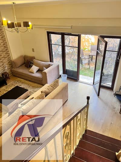 Furnished duplex for rent, 200 sq m + 50 sq m in South Investors Area  - Area: 200 sq m (150 sq m ground floor + 50 sq m basement) + 50 sq m garden