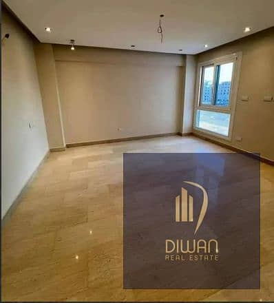 Ground apartment with garden, prime location in Golden Square, The Icon Gardens, New Cairo. Stunning landscape view.