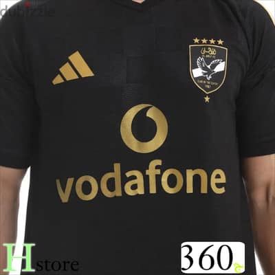 قميص الاهلي التاني ل موسم 26/27 البديل الاسود في ذهبي الفخم