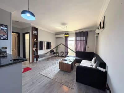 For sale in Madinaty, Albi 7, with furniture and devices, all dues settled, 82 meters, corner lot, Talaat Mustafa