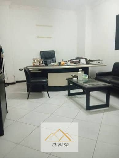 Fully furnished and air-conditioned ground-floor office with a private entrance, located on a famous main street in Nasr City—available for immediate