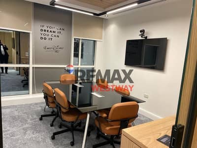 مكتب للايجار متشطب بالتكيفيات علي المحور مباشره 100م بسعر مميز A finished office for rent with air conditioning, right on the main road, 100 sqm at a