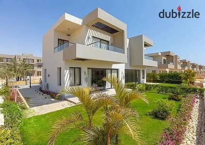 Fully finished chalet with a lagoon view, first row directly on the sea, for sale in a prime location in the North Coast, Ras El Hekma area.