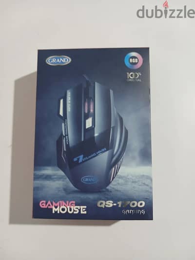 ماوس جيمينج جراند QS-1700 RGB بحالة ممتازة