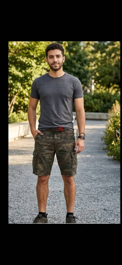 شورت مموه ماركه Old navy مقاس وسط 41سم جديد