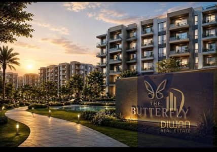 Studio for sale with a water feature view in a prime location in Mostakbal City, directly on Al-Amal Axis | The Butterfly Compound | New Cairo