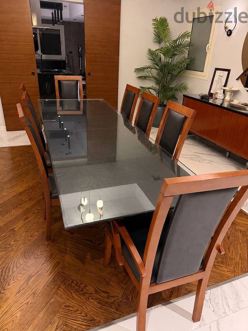 For Sale: Dining Set — Table + 8 Chairs + Buffet 1