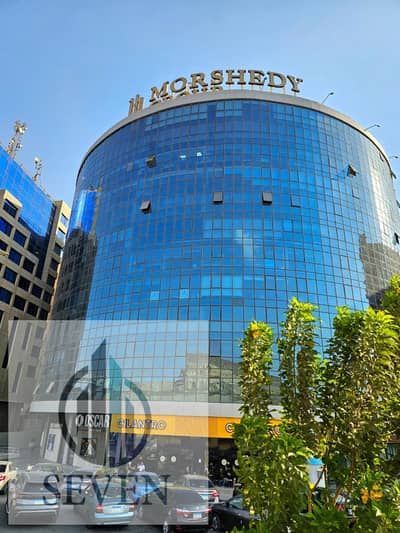 *Ultra-modern office for rent, 120 sqm, Rihana Plaza building, El Morshdy – the most upscale administrative building in Zahraa El Maadi for major comp