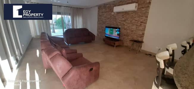 شالية للبيع بالفرش في هاسيندا باي الساحل الشمالي بجاردن على الجولف مباشرة بفيو مميز جدا