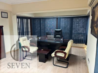 *Office for Rent: 200 sqm, fully air-conditioned and furnished, ultra-modern, prime location on the main Al-Zahraa Street, Zahraa Al-Maadi*