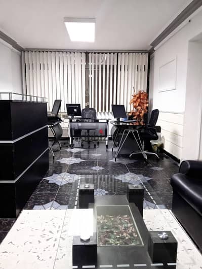 Furnished and fully equipped administrative headquarters for rent on Abbas Al-Akkad Main 140m | 3 rooms | Ready for operation