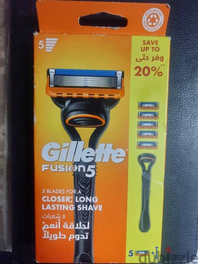 ماكينة حلاقة جيليت gillette fusion 5 جديدة مع ٥ شفرات