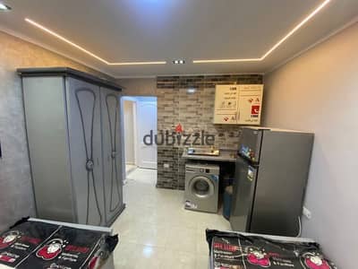 Single Studio for Rent, First Occupancy in Sixth of October City, First District, Second Neighborhood, including water and electricity, prepaid card, and we have more than one studio for rent and sale