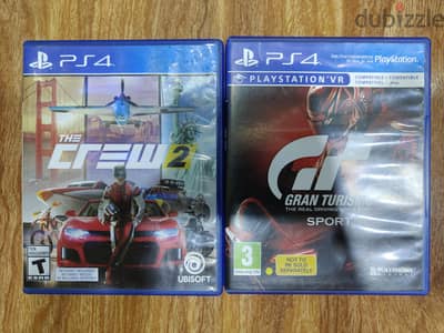 CD PS4 used  The Crew 2 Gran Turismo Sport سعر الواحد 550