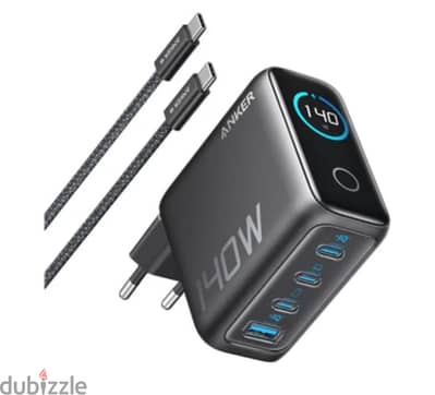 شاحن أنكر اصلي 140w اربع مخارج 3تيب c و واحد usb