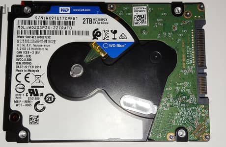 WD Slim HDD 2TB for Laptop 2.5'' - Health 100% - Malaysia - هارد