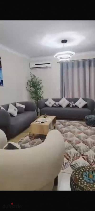 Apartment for rent 135m super lux furnished, Jannah Zayed compound 2, fantastic open view  ELshiekh zayed