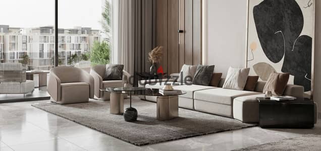 Finished 3 rooms apartment for sale, early delivery, in Ever West Compound, Sheikh Zayed