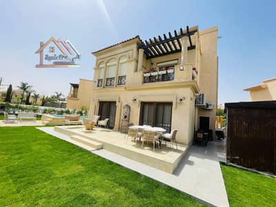 Villa for sale, standard aluminum in Madinaty, model C3, wide garden view with swimming pool