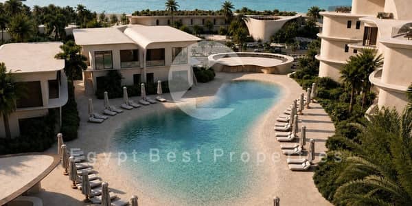Own a 2-bedroom hotel chalet in Azha North Coast. All units are sea-facing and offered at a bargain price. Located just 200 meters from the beach, ful
