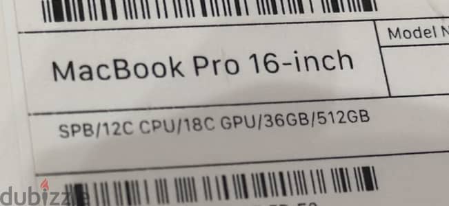 MacBook pro m3 pro 16 inch , 36 ram , 512g , Arabic, 100%