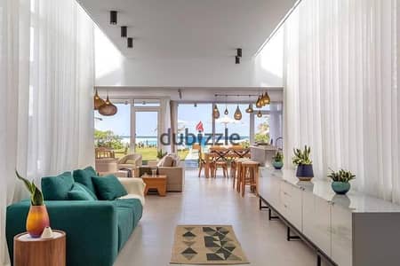 Fully finished chalet for sale with a private garden in Jefaira, directly overlooking the sea in the heart of Ras El Hekma, North Coast.