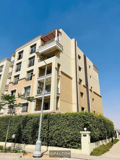 شقه بخصم 54% كورنر , دايركت علي طريق السويس في كمبوند سراي SARAI امام مدينتي + OPEN AIR MALL