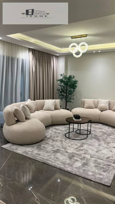 شقة ايجار مفروشة بالكامل بحمام سباحة وحديقة 190 متر ليك فيو ريزيدنس Lake View Residence القاهرة الجديدة 190 متر 3 غرف نوم 4 حمامات غرفة ناني