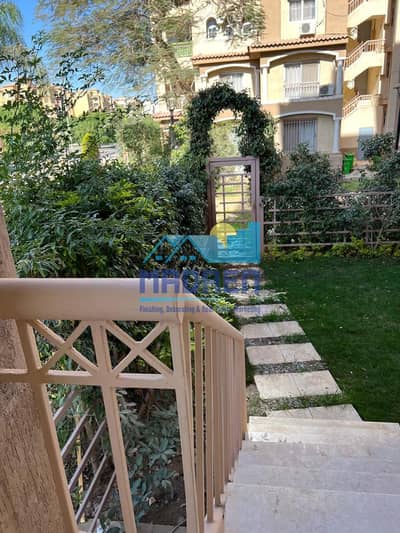 100 m apartment ground floor with a private garden 45 meters for rent in Madinaty in B1