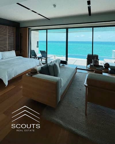 **Lowest Price 3-Bedroom Chalet for Sale in La Vista Bay East, North Coast | 100% Direct Sea View | Fully Finished High-End**