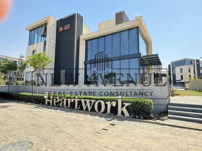 New Concept Corner Standalone Office in Heartwork New Cairo Private Elevator Panoramic View G plus 2 270 sqm