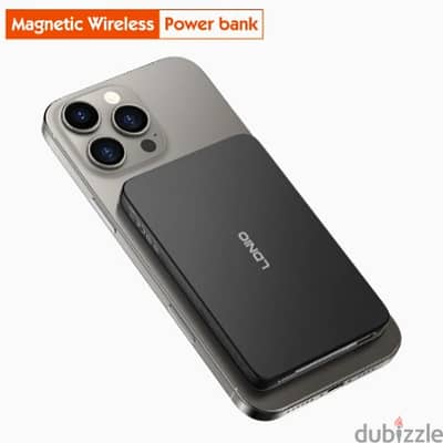 LDNIO PQ28 MagSafe Power Bank 5000mAh - شحن لاسلكي مغناطيسي 15W + PD 2