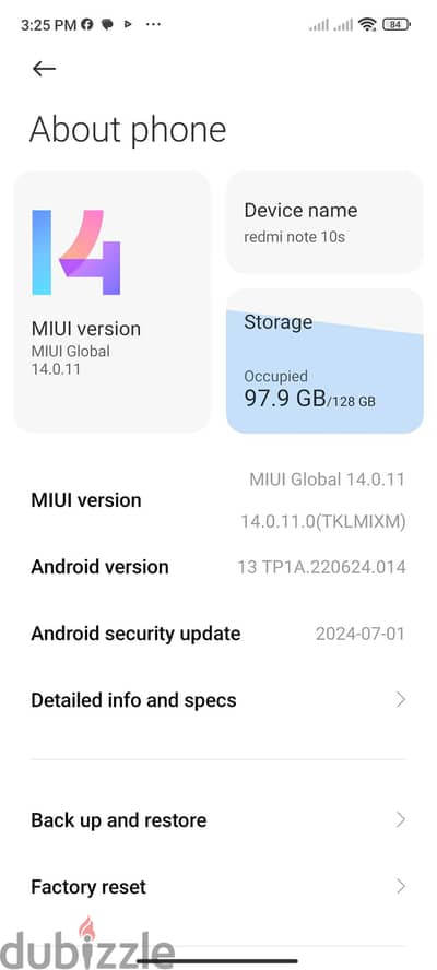 Xiaomi Redmi Note 10s اقرأ الوصف