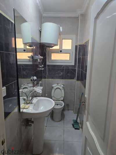 For rent, a furnished apartment in Madinaty, fully air-conditioned, next to South Park and services.