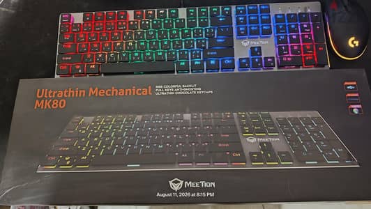 للبيع كيبورد ميكانيكال Blue Switch ومفاتيح رفيعة جدا لعشاق الكتابة